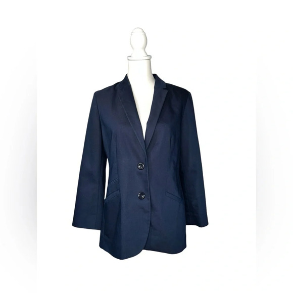 Chico's Navy Blue 2-Button Blazer - Picture 1 of 4